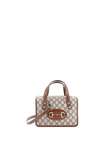 Gucci Horsebit 1955 Boston Bag GG Coated Canvas Mini (view 1)