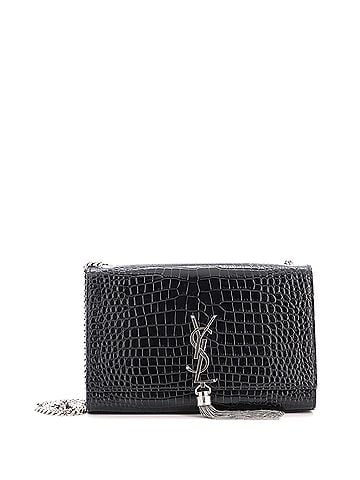 Saint Laurent Classic Monogram Tassel Crossbody Bag Crocodile Embossed Leather Medium (view 1)