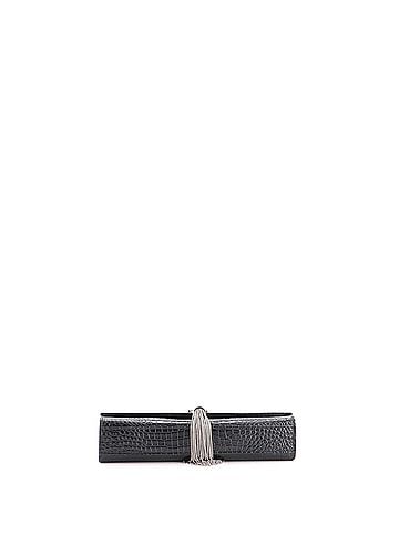 Saint Laurent Classic Monogram Tassel Crossbody Bag Crocodile Embossed Leather Medium (view 2)
