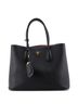 Prada 100% Leather Black Cuir Double Tote Saffiano Leather Medium One size - photo 1