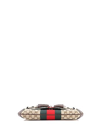 Gucci Horsebit NM Web Chain Clutch GG Canvas Medium (view 2)