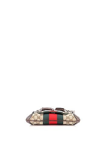 Gucci Horsebit NM Web Chain Clutch GG Canvas Small (view 2)