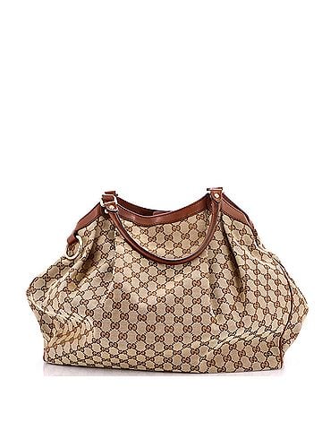 Gucci Sukey Tote GG Canvas with Leather Large (view 1)