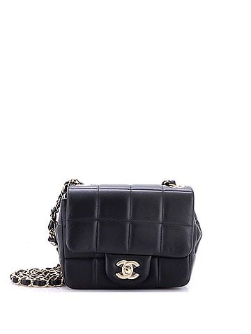 Chanel Monacoco Logo Blocks Square Flap Bag Quilted Lambskin with Resin Mini (view 1)