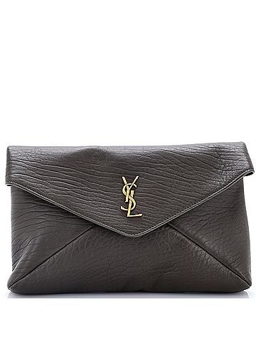 Saint Laurent Cassandre Envelope Clutch Leather Large (view 1)