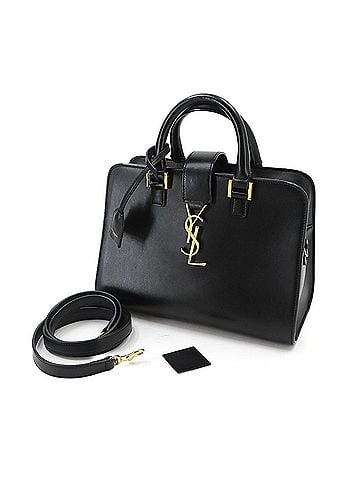 Saint Laurent Saint Laurent Baby Cabas 2-way Hand/Shoulder Handbag, Leather, Black, 472466 (view 2)
