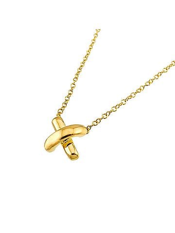 Tiffany & Co. Tiffany &amp; Co. Cross Stitch Necklace, 41cm, 18K Yellow Gold (750) (view 1)