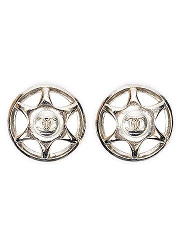 Chanel CC Star Round Clip On Earrings (view 1)
