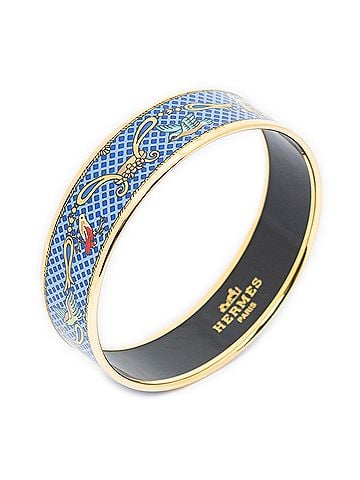 Hermes Leather Goods Enamel Bangle MM (view 1)