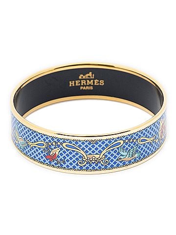 Hermes Leather Goods Enamel Bangle MM (view 2)
