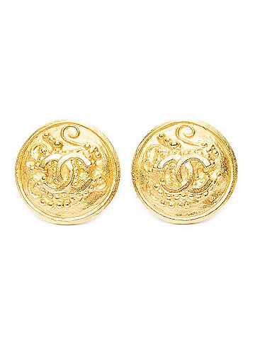 Chanel CC Round Clip On Earrings (view 1)