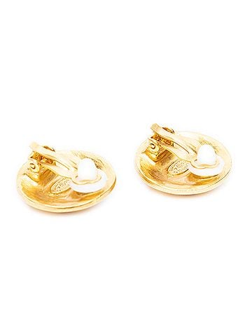 Chanel CC Round Clip On Earrings (view 2)