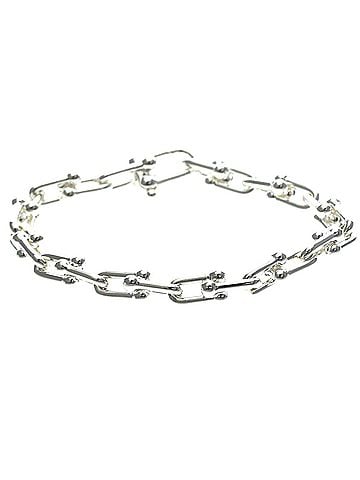 Tiffany & Co. Tiffany Hardware Bracelet Small Link Silver 925 No Stone Charm Bracelet Silver (view 2)