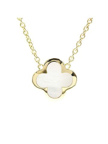 Van Cleef & Arpels Van Cleef &amp; Arpels Pure Alhambra Necklace Yellow Gold (18K) Mother Of Pearl Women,Men Fashion Necklace (Gold) (view 1)