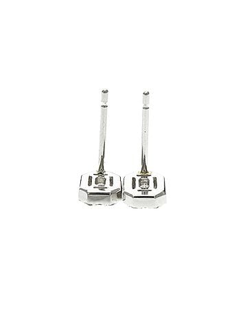 Ponte Vecchio Ponte Vecchio Square Diamond Earrings Diamond Platinum Stud Earrings Carat/0.16 Silver (view 2)