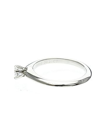 Tiffany & Co. Tiffany Solitaire Diamond Ring Platinum Fashion Diamond Band Ring Carat/0.21 Silver (view 2)