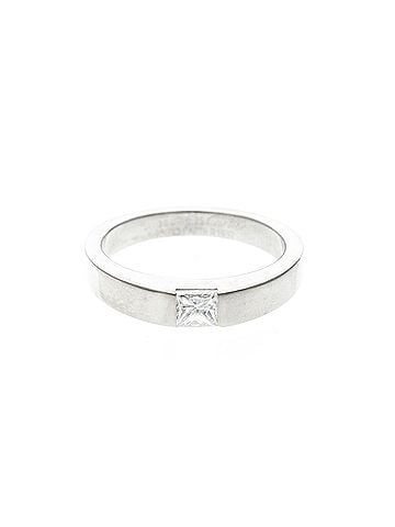Cartier Cartier Tank Ring Diamond Platinum Fashion Diamond Band Ring Carat/0.25 Silver (view 1)