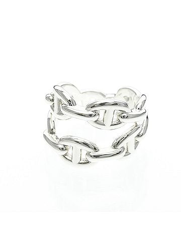 Hermès Hermes Chaine D'Ancre Enchainée Double Ring Silver 925 Fashion No Stone Band Ring Silver (view 1)