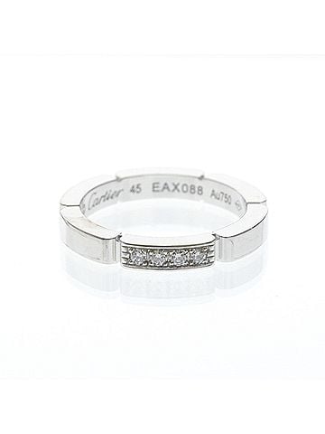 Cartier Cartier Maillon Panthère Ring With 4 Diamonds White Gold (18K) Fashion Diamond Band Ring Silver (view 1)