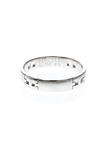 Hermès Hermes Ever Hercules Ring White Gold (18K) Fashion No Stone Band Ring Silver (view 1)