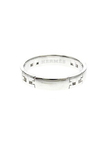 Hermès Hermes Ever Hercules Ring White Gold (18K) Fashion No Stone Band Ring Silver (view 2)