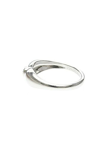 Tiffany & Co. Tiffany Double Teardrop Ring With 1 Diamond Platinum Fashion Diamond Band Ring Silver (view 2)
