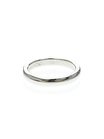 Tiffany & Co. Tiffany Stacking Band Ring 1P Diamond Platinum Fashion Diamond Band Ring Silver (view 2)