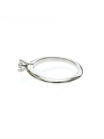 Tiffany & Co. Tiffany Solitaire Diamond Ring Platinum Fashion Diamond Band Ring Carat/0.24 Silver (view 2)