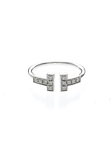 Tiffany & Co. Tiffany T-wire Diamond Ring White Gold (18K) Fashion Diamond Band Ring Silver (view 1)