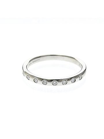 Tiffany & Co. Tiffany Stacking Band Ring With 8 Diamonds Platinum Fashion Diamond Band Ring Silver (view 1)