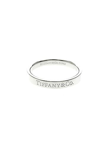 Tiffany & Co. Tiffany Flat Band Ring Platinum Fashion No Stone Band Ring Silver (view 1)