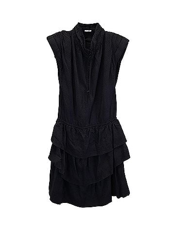 IRO Iro Calcie Day Tiered Mini Dress in Black Rayon (view 1)
