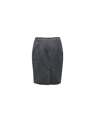 Giorgio Armani Armani Collezioni Textured Pencil Skirt in Black Polyester (view 2)