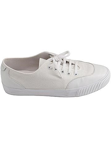 Zimmermann Zimmermann Leather-Trimmed Sneakers in White Canvas (view 1)