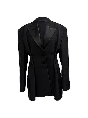 Givenchy Givenchy Single-Breasted Blazer in Black Wool (view 1)