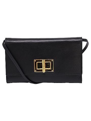Tom Ford Tom Ford Natalia Clutch Bag in Black Leather (view 1)
