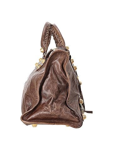 Balenciaga Balenciaga Chevre Giant Gold Motorcycle City Bag in Brown Leather (view 2)