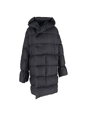 Rick Owens Rick Owens Hooded Liner Down Coat in Black Polyamide (view 1)
