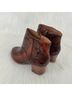 Madewell 100% Leather Snake Print Red Black Ankle Boots Size 8 1/2 - photo 8