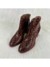 Madewell 100% Leather Snake Print Red Black Ankle Boots Size 8 1/2 - photo 5