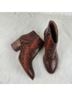 Madewell 100% Leather Snake Print Red Black Ankle Boots Size 8 1/2 - photo 3