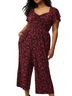 Torrid Floral Black Pink Overalls Size 4X - photo 1