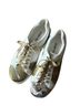Johnny Was Graphic White Gold Sneakers Size 7 - photo 2