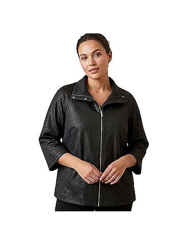Michael Kors Faux Leather Jacket (view 1)