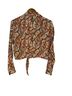 Rachel Zoe 100% Polyester Floral Multi Color Short Sleeve Button-Down Shirt Size S - photo 2
