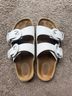 M. Gemi 100% Calf Leather White Sandals Size EU 39 1/2 - photo 3