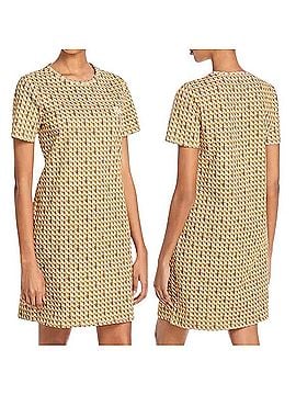 Tory Burch Cotton Basketweave T-Shirt Cotton Shift Logo Dress Casual Dress (view 1)