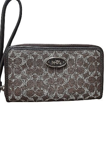 Coach Signature Canvas Wristlet Leather Wristlet (view 1)