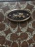 Coach Print Brown Tan Leather Wristlet One size - photo 4
