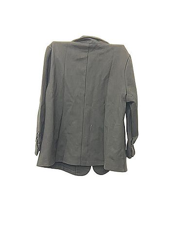 Noir Lord &amp; Taylor Black Ruched Sleeve One Button Ponte Career Office Blazer Blazer (view 2)